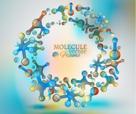 Colorful molecule frame vector material