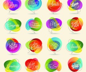 Colorful shape logos design vector 02