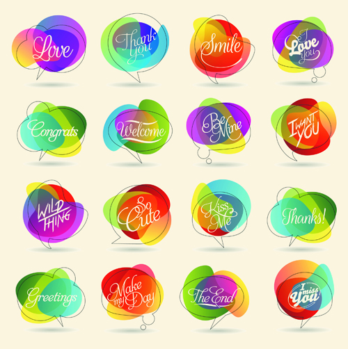 Colorful shape logos design vector 02