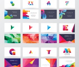 Company business cards modern vectors set
