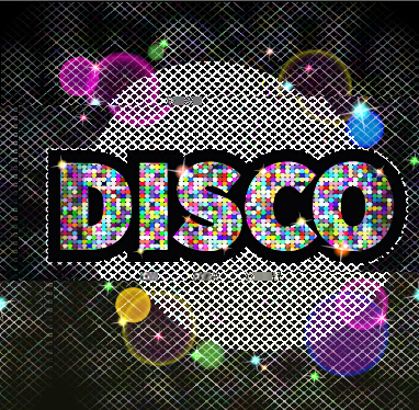 Disco night party neon background vector 01