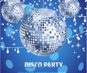 Disco night party neon background vector 02