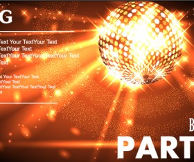 Disco night party neon background vector 08