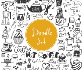 Doodle material vector set 02