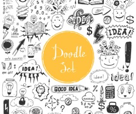 Doodle material vector set 03