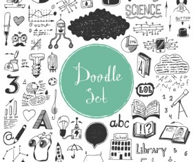 Doodle material vector set 04