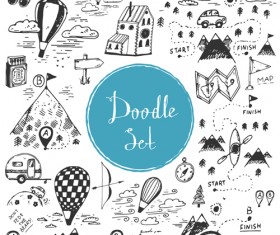 Doodle material vector set 08