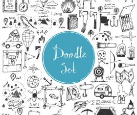 Doodle material vector set 17