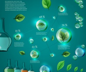 Eco data infographic vector template material 03