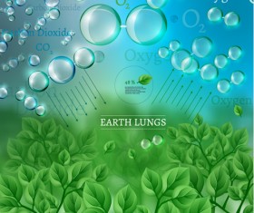 Eco data infographic vector template material 04