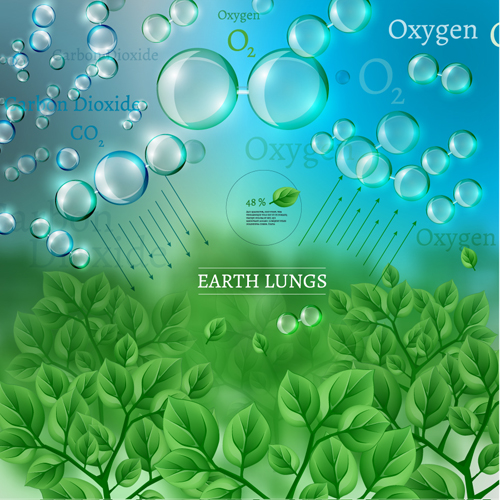 Eco data infographic vector template material 04