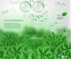 Eco data infographic vector template material 07