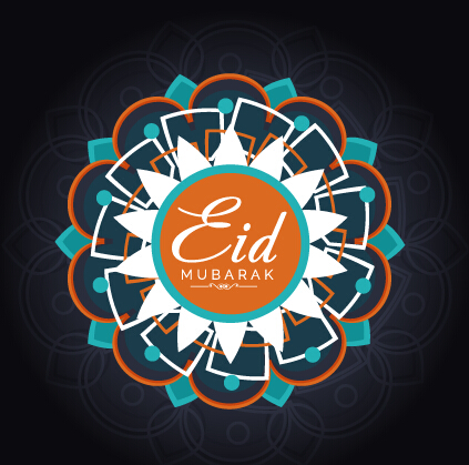 Eid mubarak celebrations vector background 02