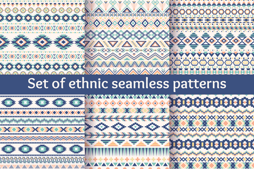 Ethnic ornament pattern seamless vector 01