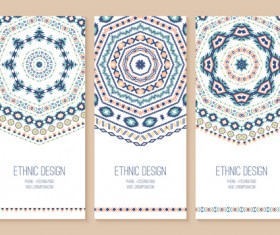 Ethnic pattern cards design vectors 02