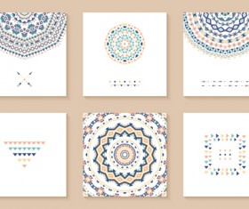 Ethnic pattern cards design vectors 03