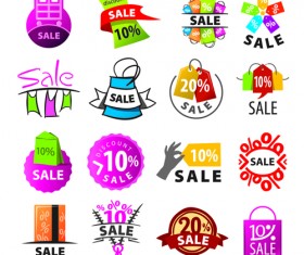 Exquisite sale logos vector set