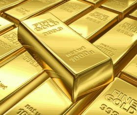 Fine Gold bullion design vector set 02