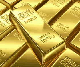 Fine Gold bullion design vector set 04