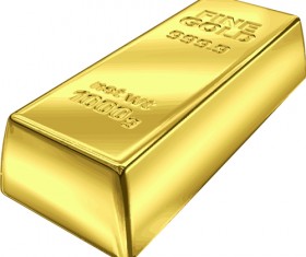 Fine Gold bullion design vector set 05