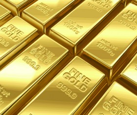 Fine Gold bullion design vector set 06