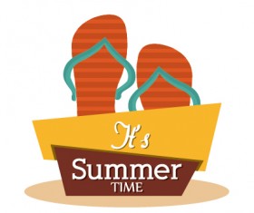 Flat styles summer holiday vintage background vector 08