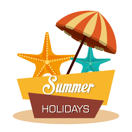 Flat styles summer holiday vintage background vector 16