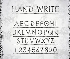 Hand drawn fonts creative vector 01