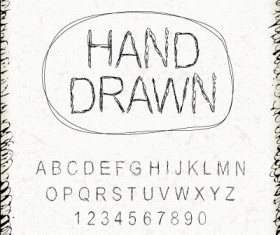 Hand drawn fonts creative vector 02