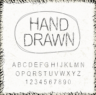 Hand drawn fonts creative vector 02