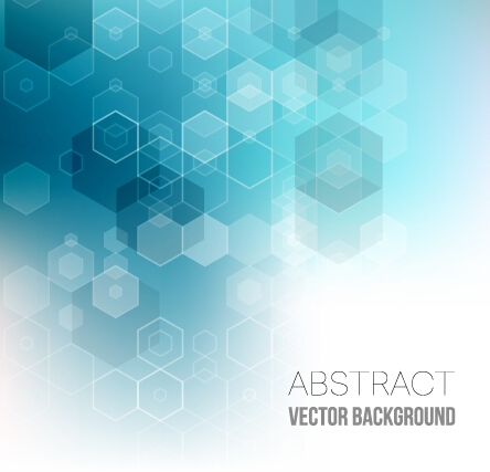 Hexagon with blurs background vector 02