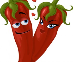 Hot chili peppers funny cartoon vectors 01