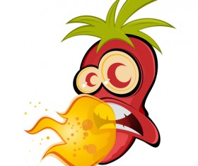 Hot chili peppers funny cartoon vectors 04