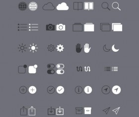 IOS System free icons PSD material
