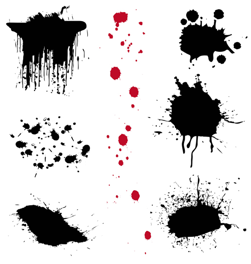 Download Ink dot splash vector material 02 free download