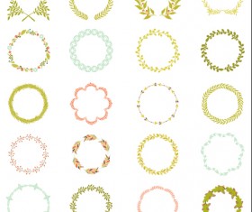 Laurels with wreaths frames vectors