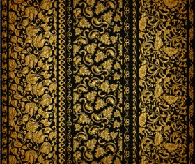 Luxury gold borders vector material set 02
