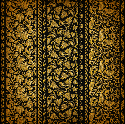Luxury gold borders vector material set 02