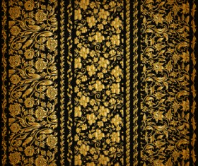 Luxury gold borders vector material set 03