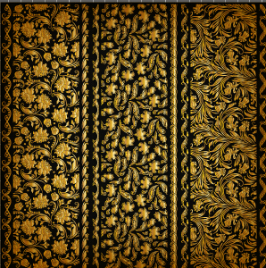 Luxury gold borders vector material set 04