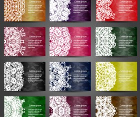 Mandalas ornaments floral background vector 01