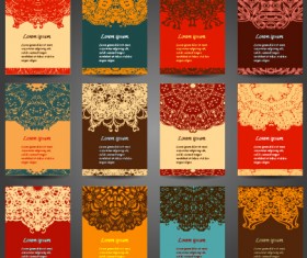 Mandalas ornaments floral background vector 02