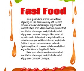 Modern fast food poster material vector 06