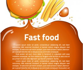 Modern fast food poster material vector 09