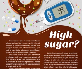 Modern fast food poster material vector 13