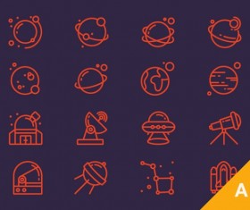 Outlines space free icons