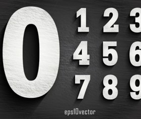 Paper textures numbers vector