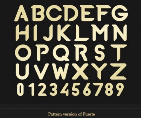 Pattern fuerte font vector material