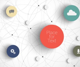 Place network infographics template vectors 01