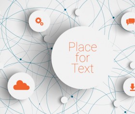 Place network infographics template vectors 02